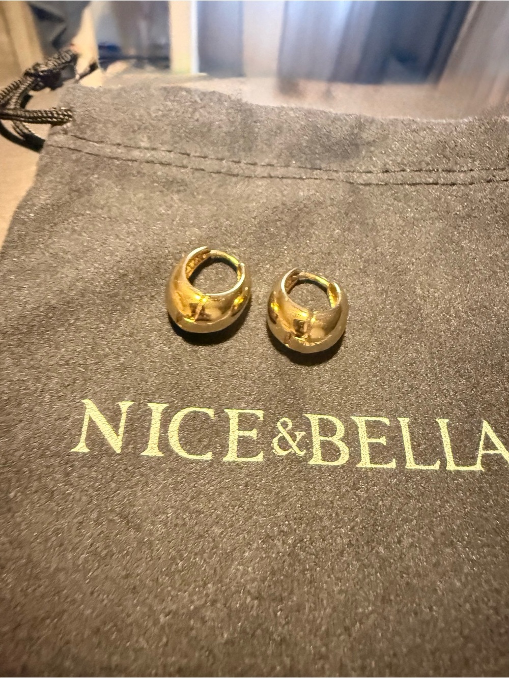 18k Gold Plated Huggie Earrings